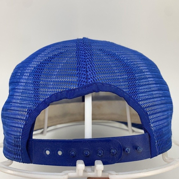 Vintage Kansas City Royals Mesh Back Trucker Snapback Hat Superstripe Large USA - Picture 5 of 15